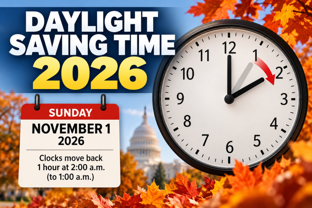 Daylight saving time 2026 ending: When to 'fall back'